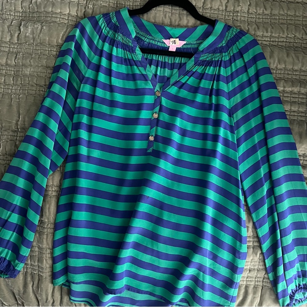 Lilly Pulitzer striped Elsa top
